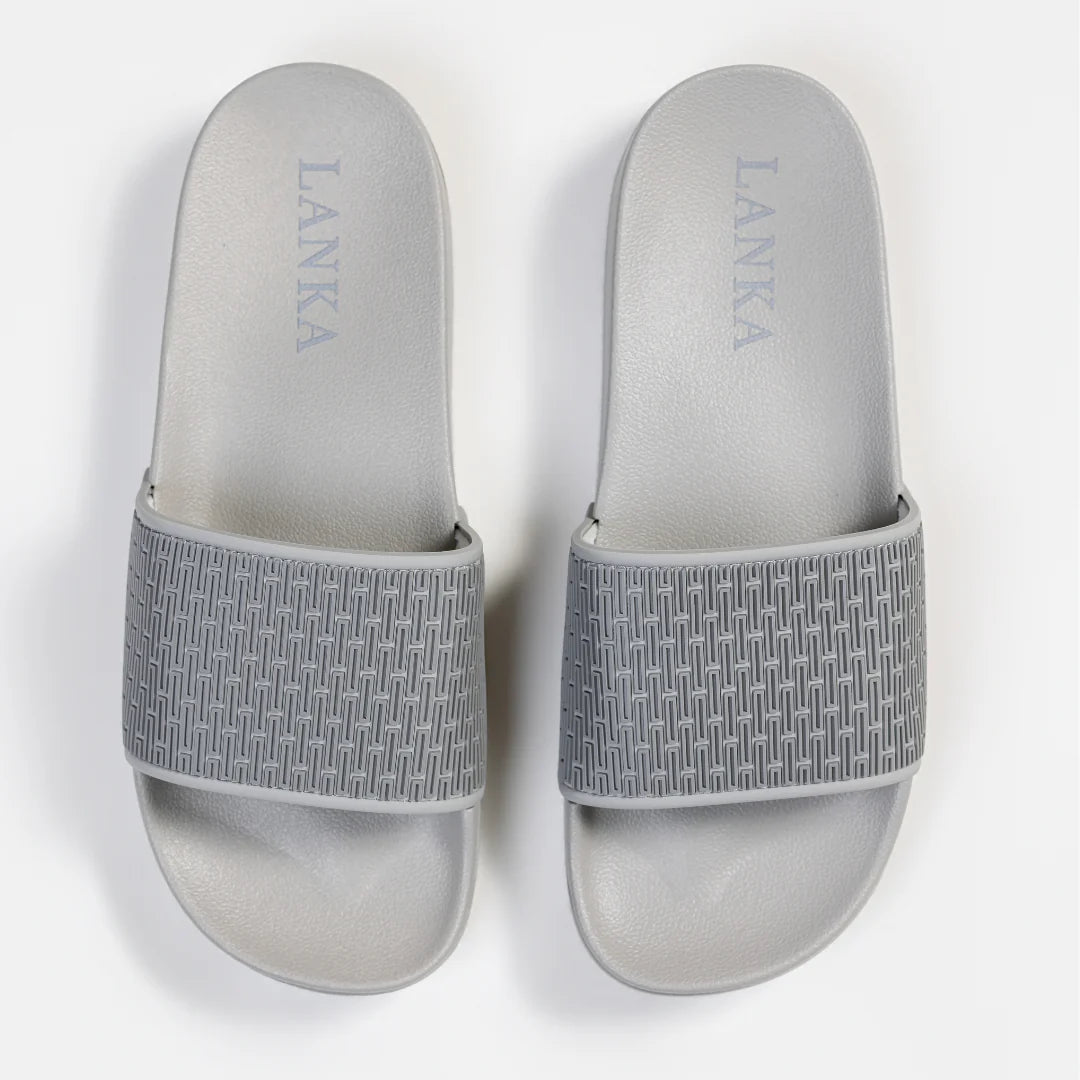 Lanka Embossed Sliders - Grey